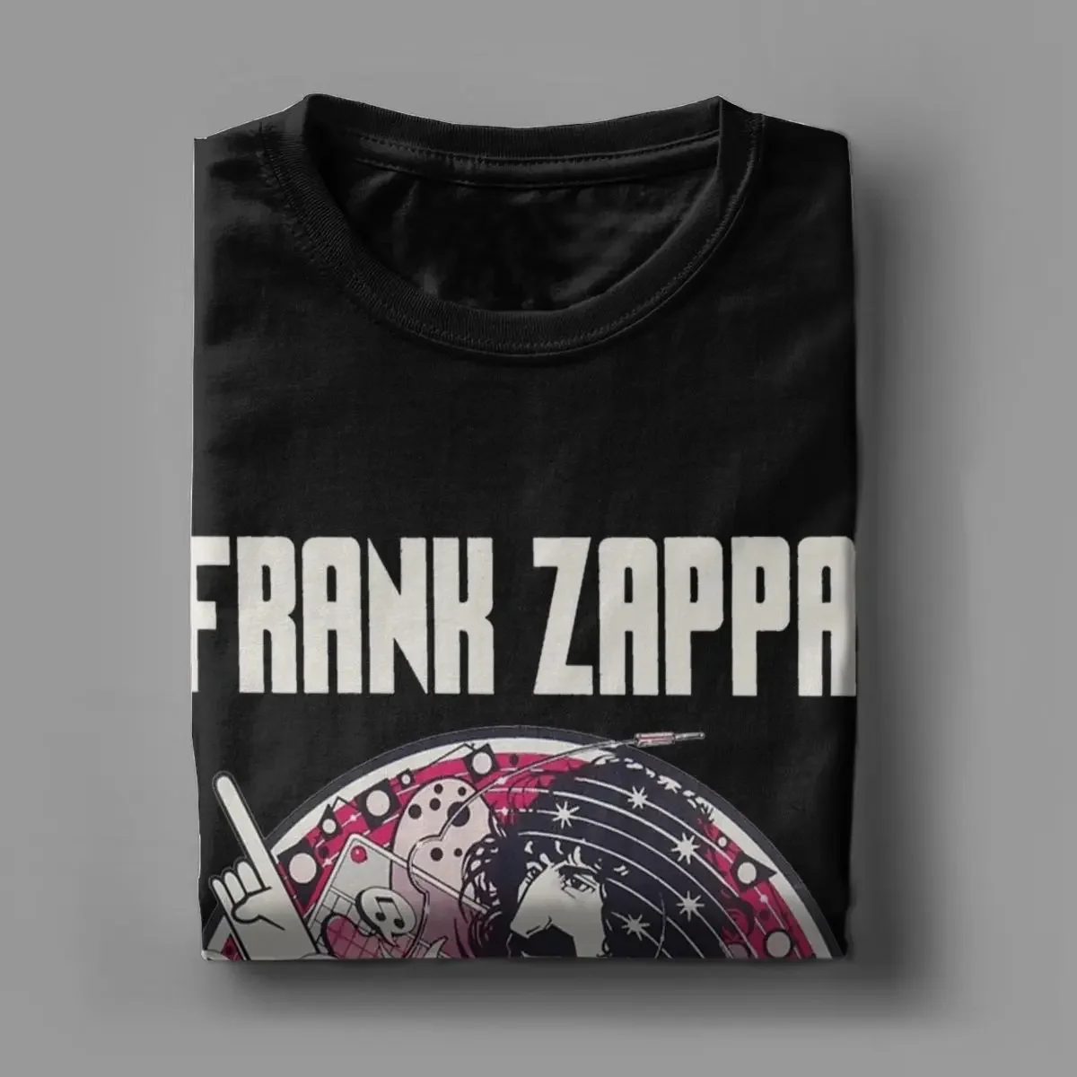 Frank Zappa T Shirts Men\'s Cotton Funny T-Shirt Crewneck Tees Short Sleeve Clothes Birthday Present