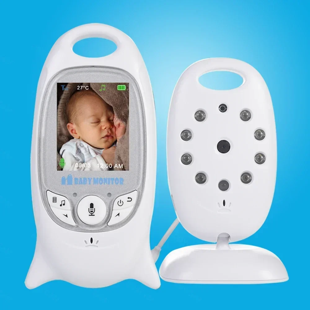 Led Temperatuur Babi Nanny Camera Baby Monitor Camera Vb601 Draadloze Babysitter 2 Way Talk Night Vision Ir 8 Slaapliedjes Video