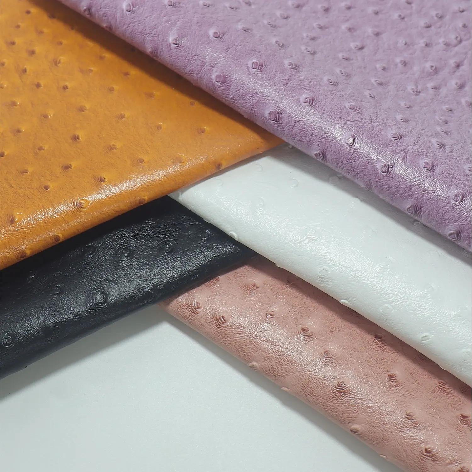 Ostrich Skin Texture Embossed PVC Raised Particles Artificial Leather for Handmade Bags Keychain Wallet Sewing Supplies 30x68cm