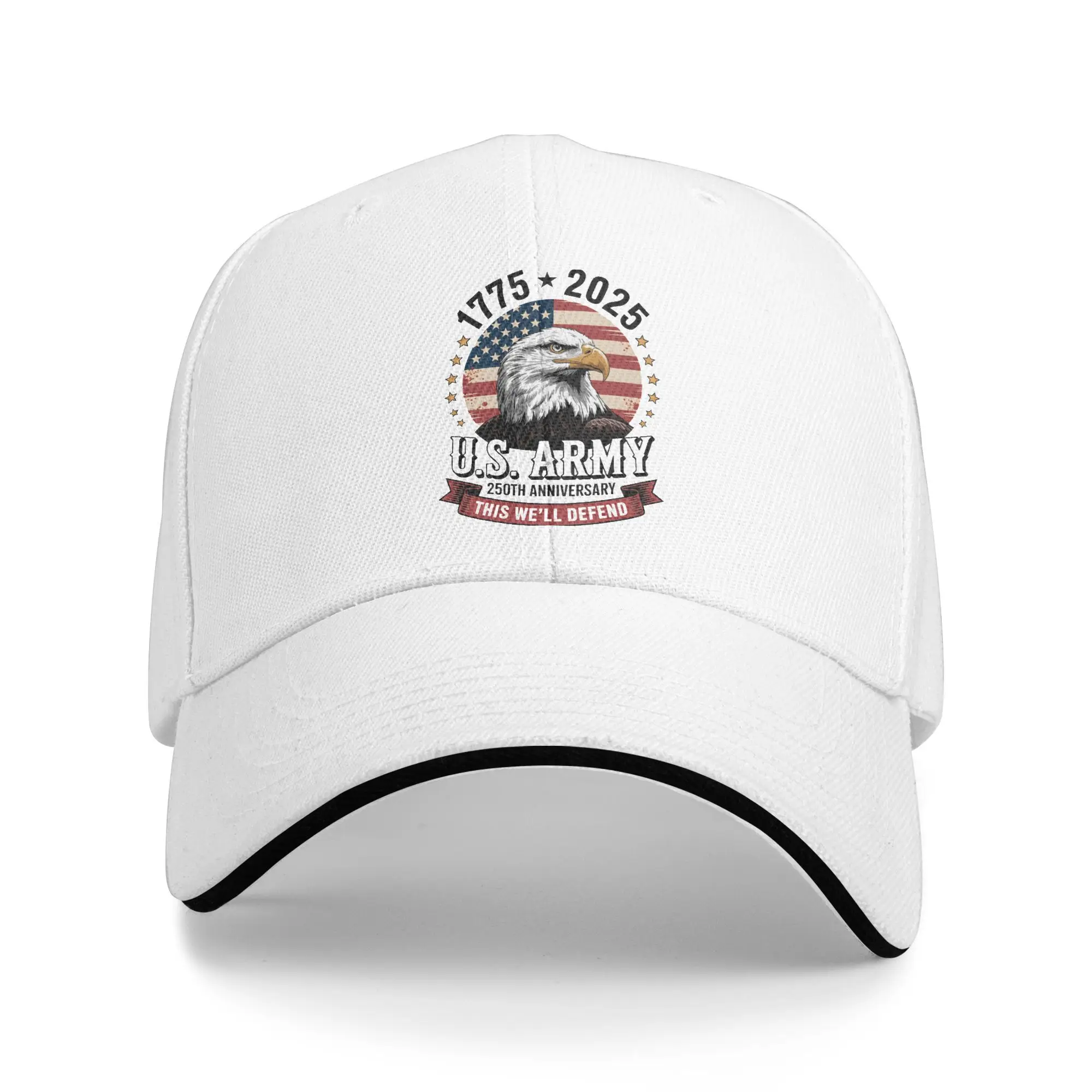 

America USA 250th Anniversary Baseball Caps Vintage Sandwich Hats Unisex Adjustable Sun Cap Outdoor