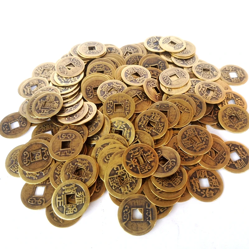 YIZHU CULTUER ART Collection 200 Pcs China Bronze Coin Old Dynasty Antique Currency sent at random Fengshui Pendant Decoration