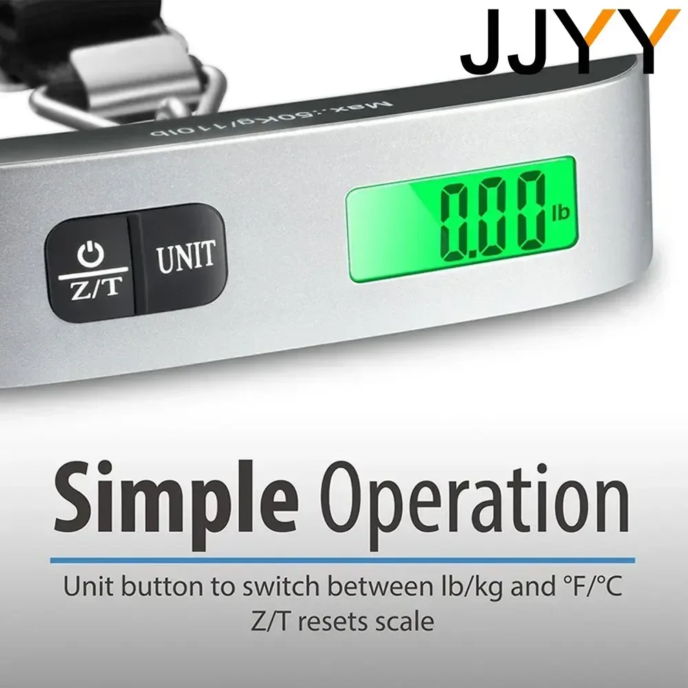 Portable Digital Hanging Scale 50g to 50kg Luggage Kitchen Weighing Scale Multi-purpose Weight Measurement 0.11lb to 110lb