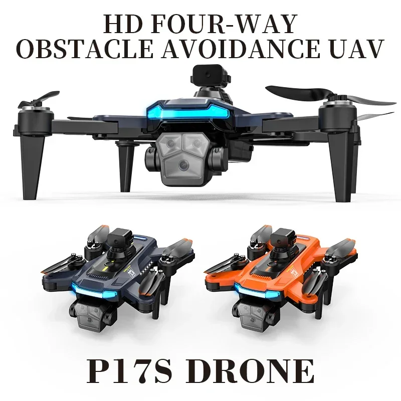 P17s Drone Folding Brushless HD Dual Camera 360° Infrared Obstacle Avoidance Optical Flow Positioning Remote Control  Drones Toy