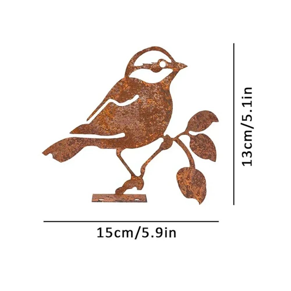 Splendid Black-Capped Chickadee Ornament – Majestic Rusty Beauty. Grand Nature Gift and Outdoor Decoration