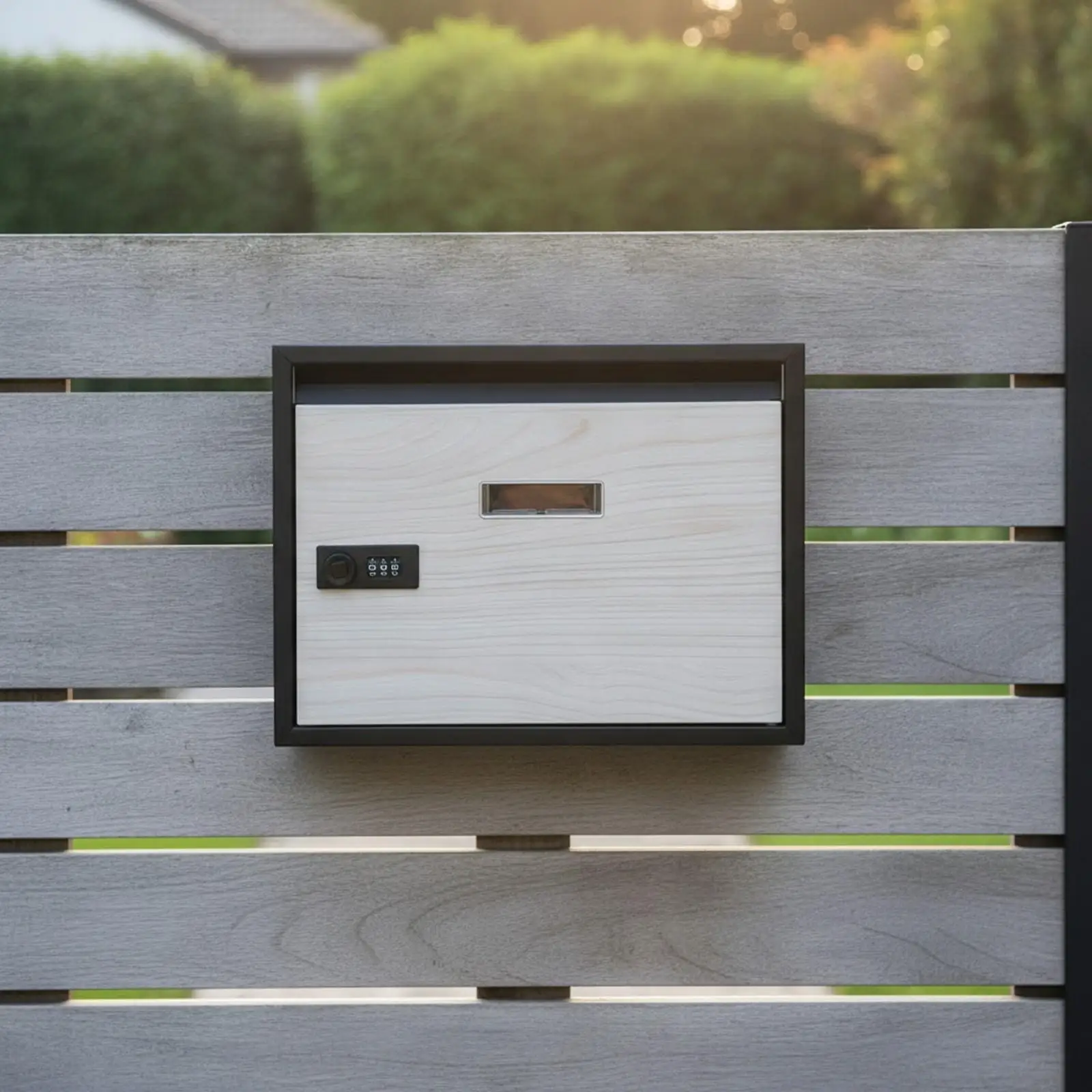 Anti Theft Lockable Mailbox for Wall Mounted Outdoor with Combination Lock Iron Metal Letter Box for Home Entrance Gate