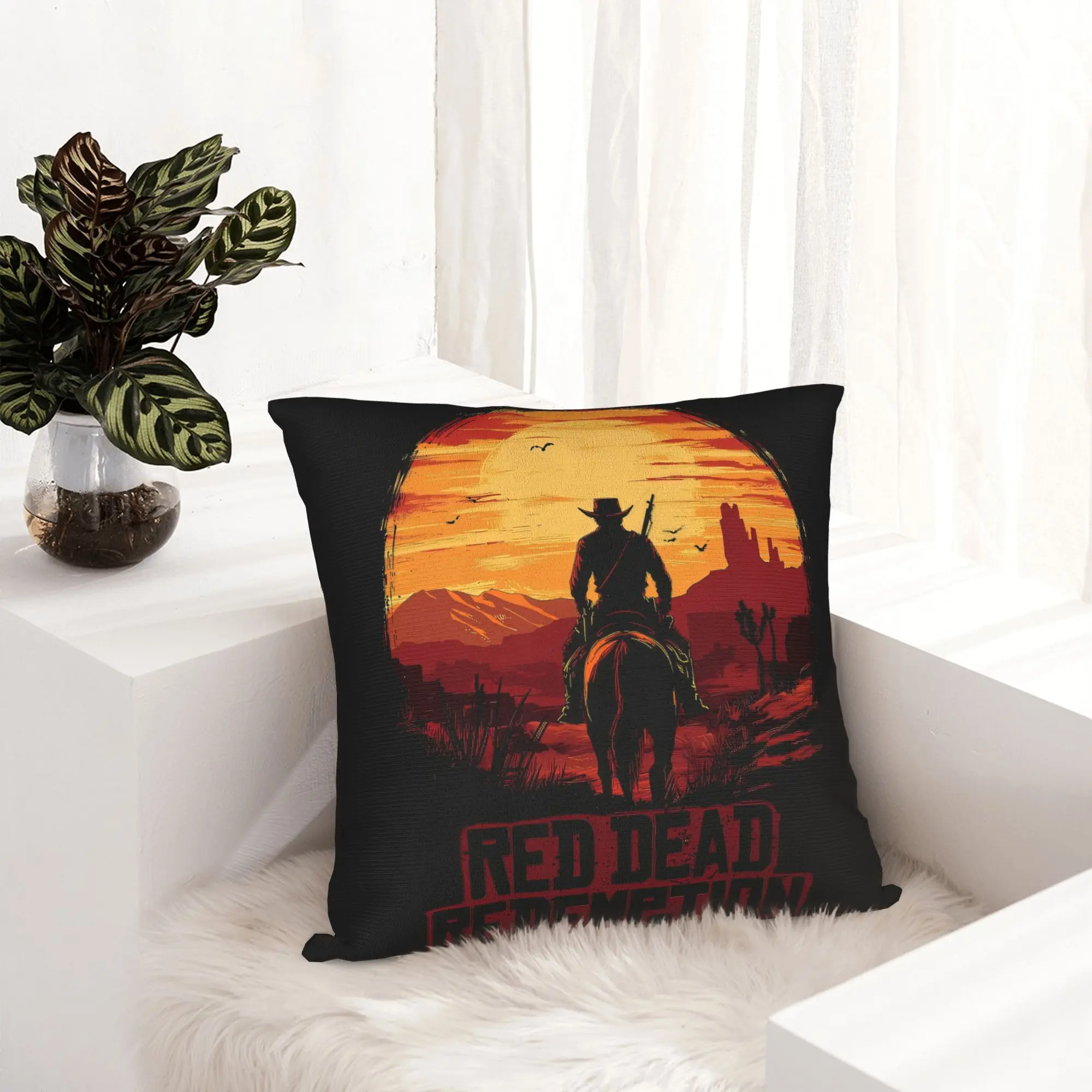 Red Dead Redemption Pillow Case Living Room Decoration Fashion Arthur Morgan Chair Cushion Square Pillowcase