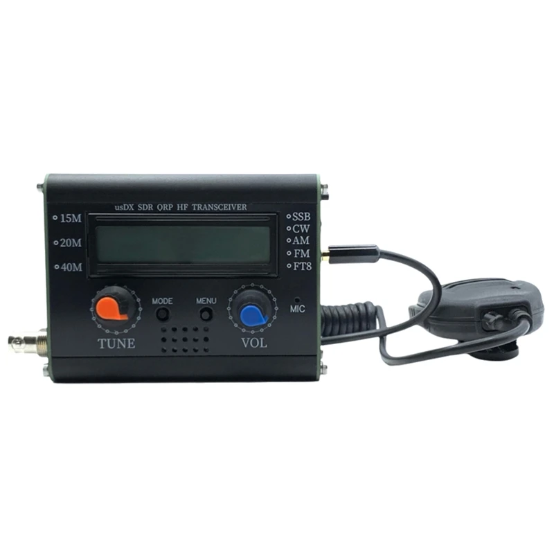 USDX SDR ORP HF Transceiver R1.02W 5W 40M 15M 20M 3 Band SDR All Mode USB, LSB, CW, HF SSB QRP Transceiver With Mic