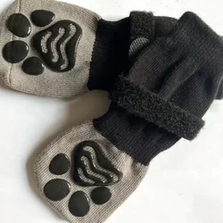 Anti Slip Socks Dog Boots 4Pcs Paw Protector with Adjustable Straps for Small Medium Large Dogs  Dog Shoes Botas Para Perros