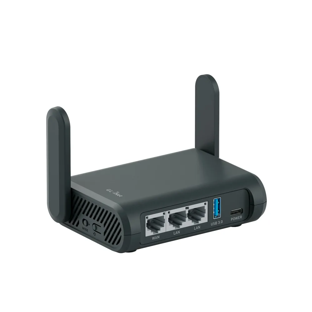 GL.iNet Slate Plus GL-A1300 Reise-Router, Pocket VPN Reise-Router, tragbarer WLAN-Router für Reisen, einfach einzurichten, Verbindung zur öffentlichen und Hotel-WLAN-Login-Seite ﻿