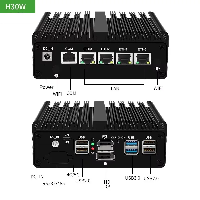 SZBOX 4x2.5G Fanless Mini PC Alder Lake N100 / Twin Lake N150 i226-V Firewall Router PC Proxmox VPN Server pfSense OPNsense