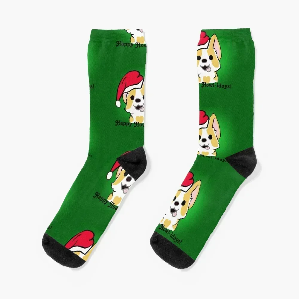

Happy Howlidays Socks soccer anti-slip new year winter thermal hiking Men's Socks Luxury Women's