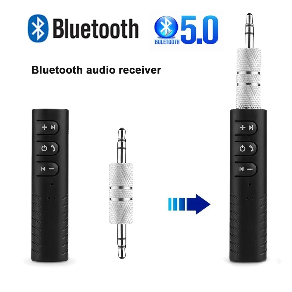 Wireless Bluetooth Compatible 5.0 Receiver Transmitter Adapter 3.5mm Jack For Car Music Audio Aux Headphone Reciever Handsfree