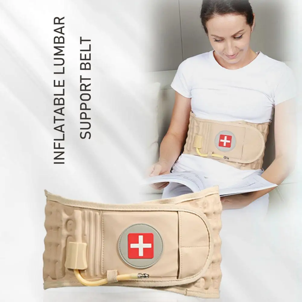 

Регулируемый надувной поясничный тяговый пояс унисекс, корректор для взрослых, поддержка воздушной осанки, декомпрессия позвоночника, облегчение боли C7O4