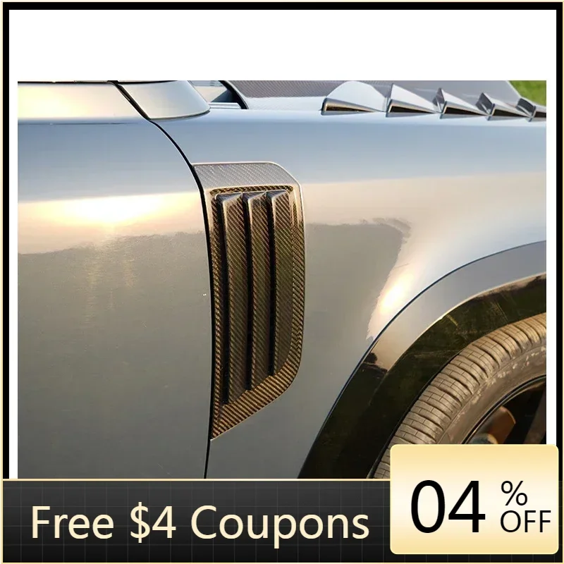 

BR Carbon Fiber Trim Mesh Ventilation Mesh Grille Fender Air Vent Trim Strip For Land Rover Defender 90 110 2020-2023