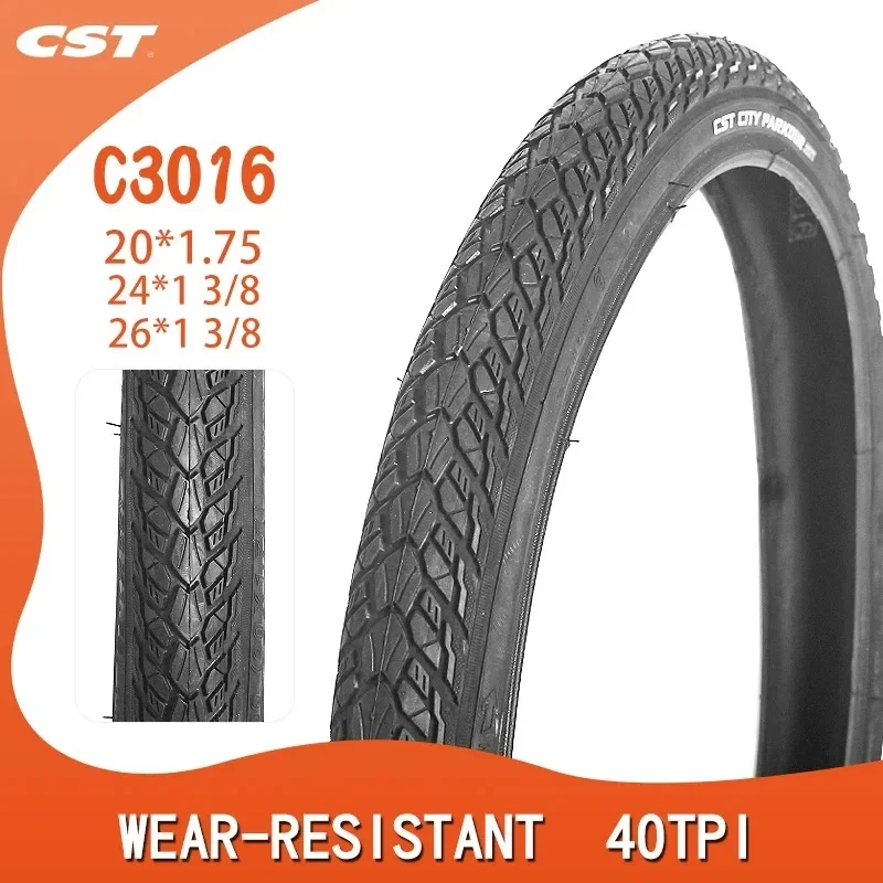 CST 20inch Mountain Bicycle tire 26x1 3/8 20X1.75 MTB Bicycle parts C3016 24 * 1 3/8 26er Pneu Bicicleta Bicycle Tyres