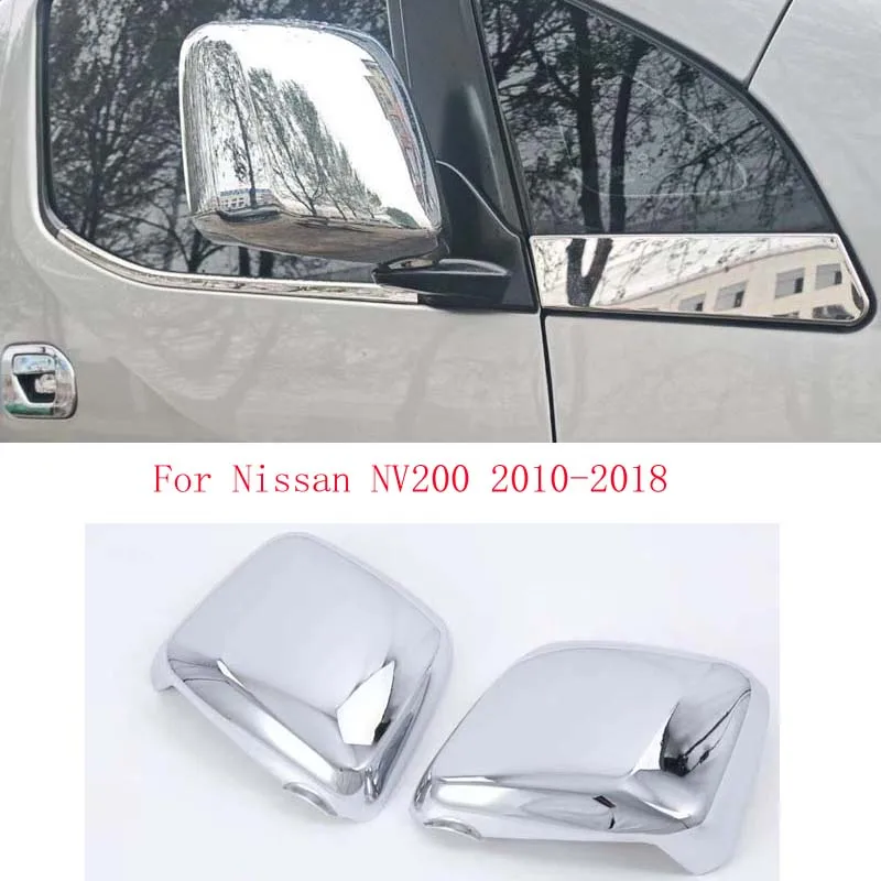 Side Mirror Cover Trim For Nissan NV200 2010-2018 Chrome Rearview Mirror Cap Decorative Shell