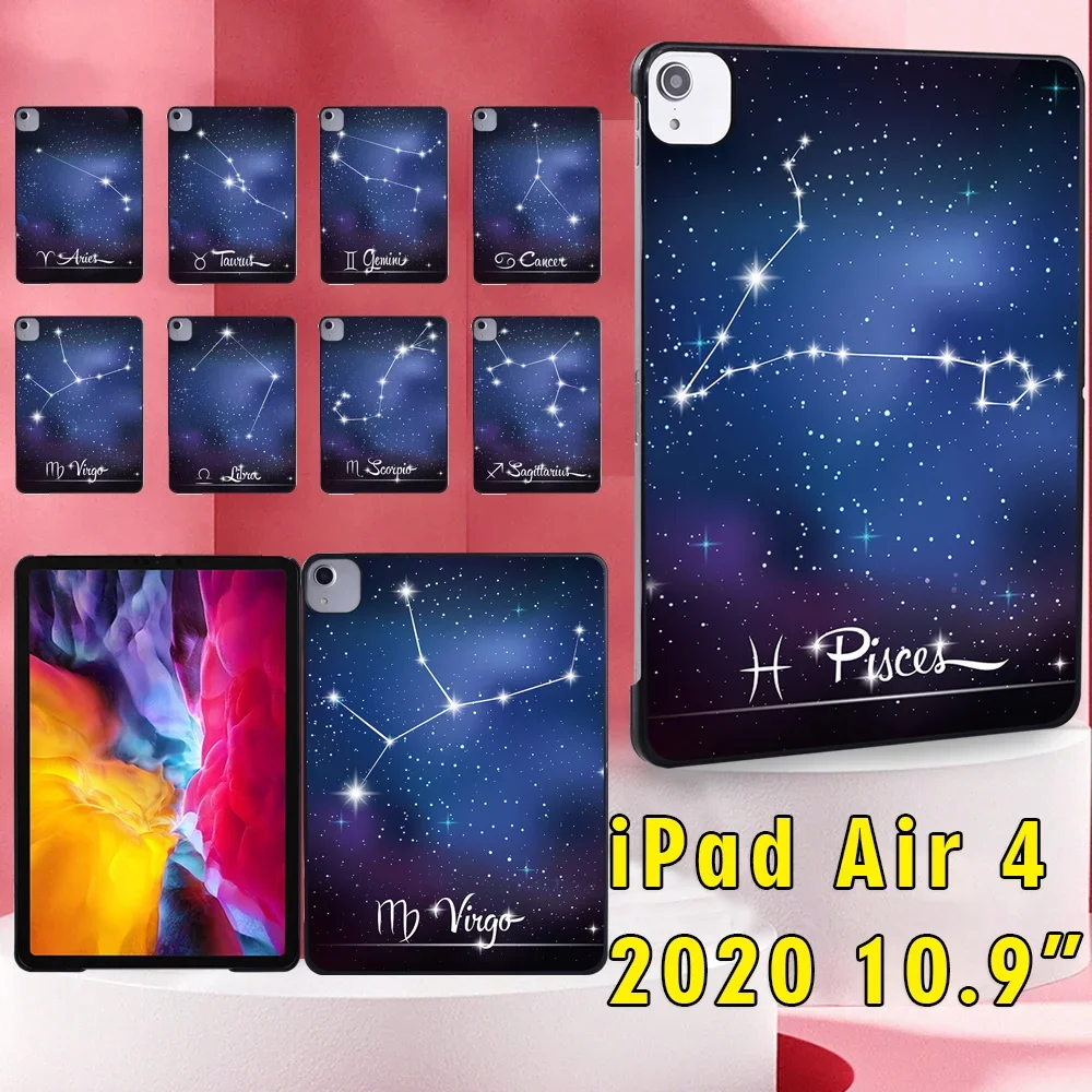 

Cover for Apple IPad Air 5 10.9 2022/Air 4 2020 10.9 Inch A2072/A2316/A2324/A2325 Tablet Protective Hard Back Case Star Print