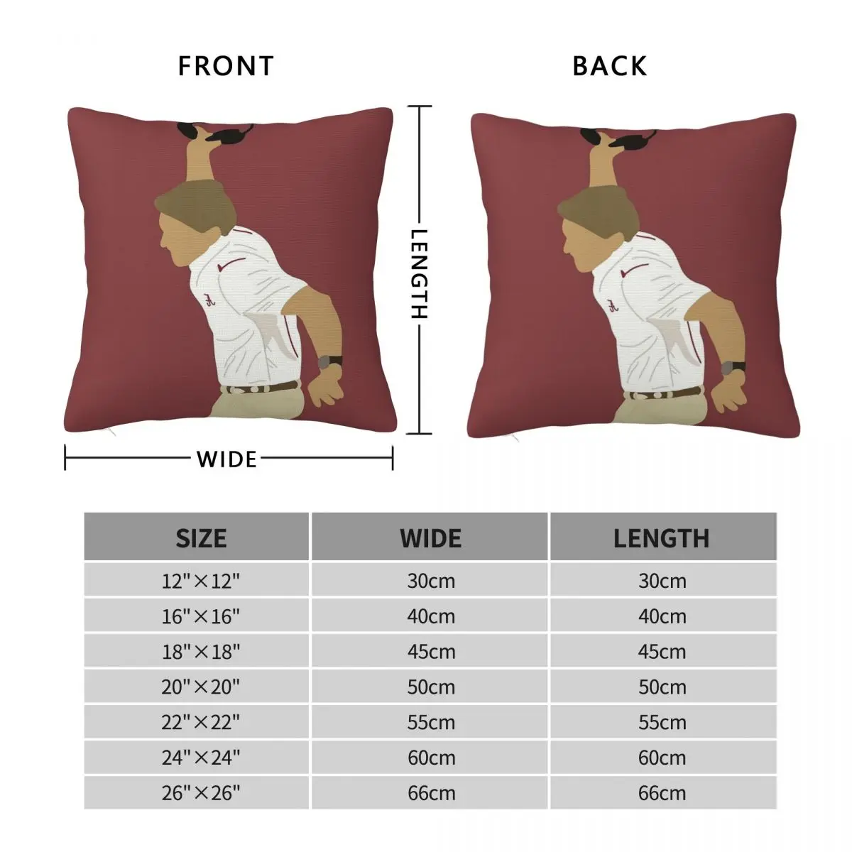 Nick Saben Throwing Headset Square Pillowcase Pillow Cover Polyester Cushion Decor Comfort Throw Pillow for Home Car