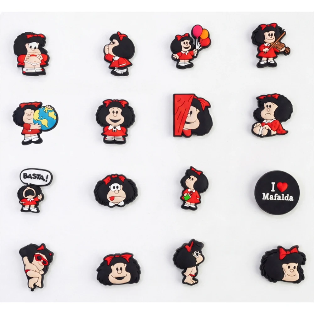 Funny Cartoon PVC Shoe Charms Cute Girl & Balloon Themed Shoe Accessories Shoe Decorations for Clogs Ideal Gifts for child&Teens