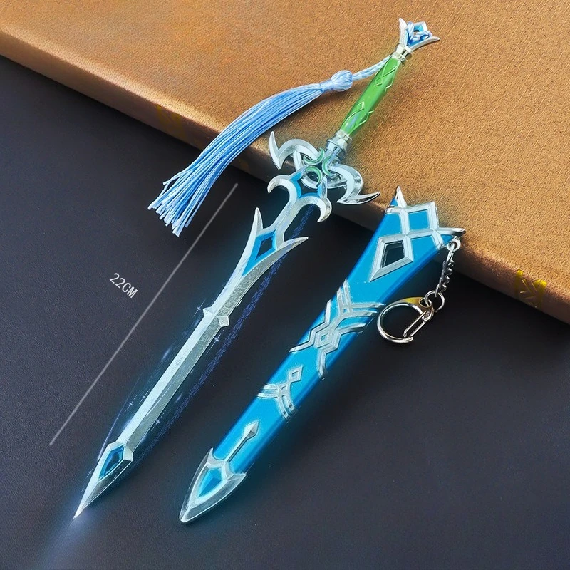 New 21cm Tears of The Kingdom Sword of Zora Anime Model Alloy Crafts Game Peripherals Collection Festival Gifts Toys Kids