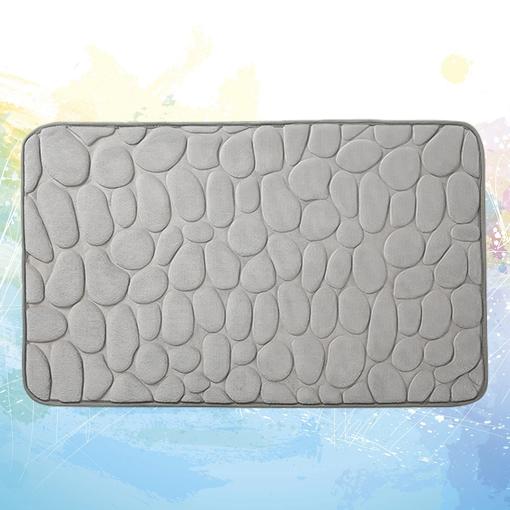 

1PC Household Door Mat Memory Cotton Water Absorbent Mat Anti-slip Floor Pad Bathroom Door Gate Pad for Toilet Kitchen Door (Lig