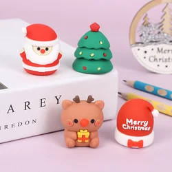 Cartoon Christmas Pencil Sharpener Pencil Cutting Tools School Supplies Student Stationery Classroom Teacher Rewards Gift