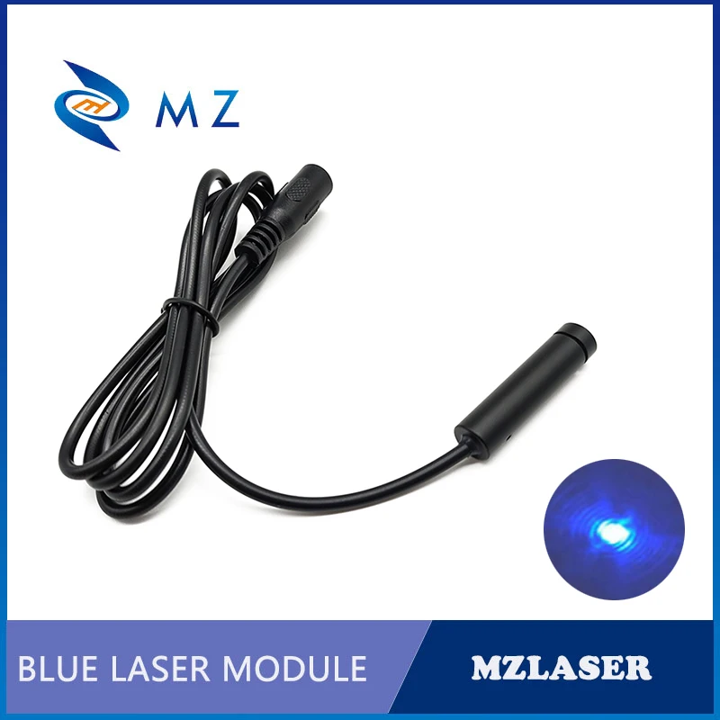 Adjustable Focusing D10mm 450nm 10mw 20mw 30mw 50mw PMMA Lens Blue Dot Laser Module with DC Cord