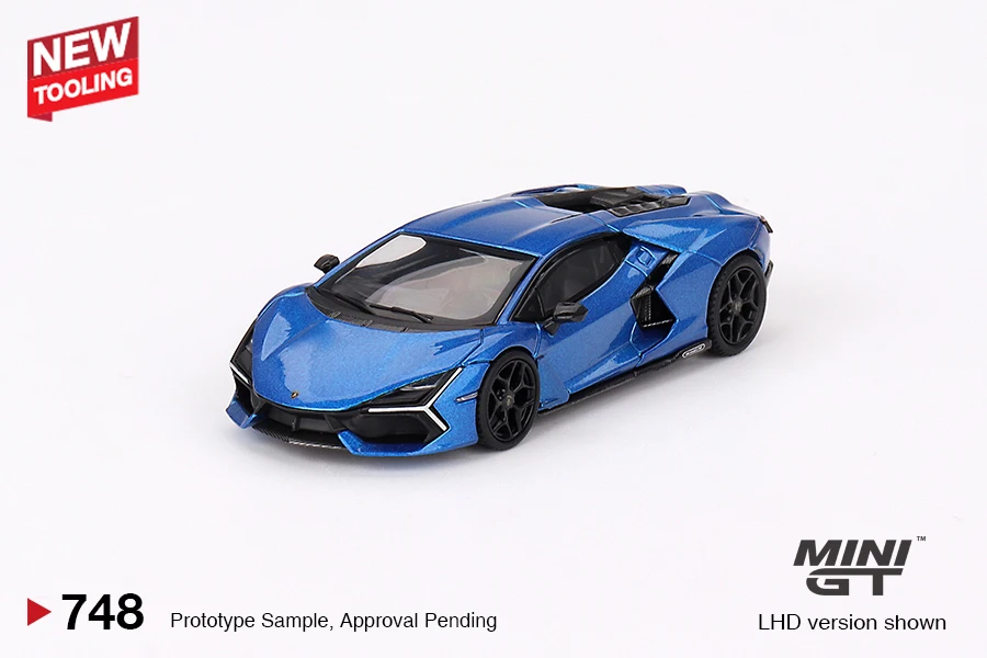 

MINIGT 1:64 Lamborghini Revuelto Blu Eleos MGT00748-CH Car Alloy Toys Motor Vehicle Diecast Metal Model for Children