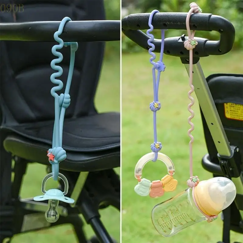 

090B Toy Safety Straps Stretchable Silicone Pacifier Clips Baby Toddler TeetherBottle