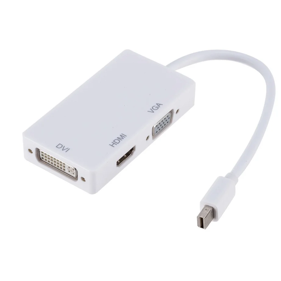 YIGETOHDE 3 w 1 MINI kabel DVI VGA Adapter kompatybilny DP do HDMI 1080P złącze konwertera do Laptop projektora