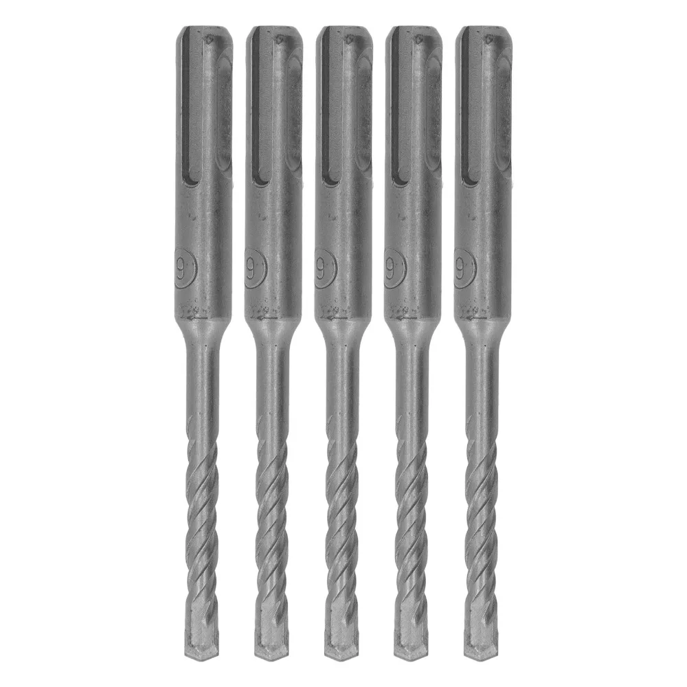 5pcs Cemented Carbide Tip Rotary Hammer Drill Bit 110mm Length 6mm Open Diameter Concrete Drill Bit 5/32 Inch Shank