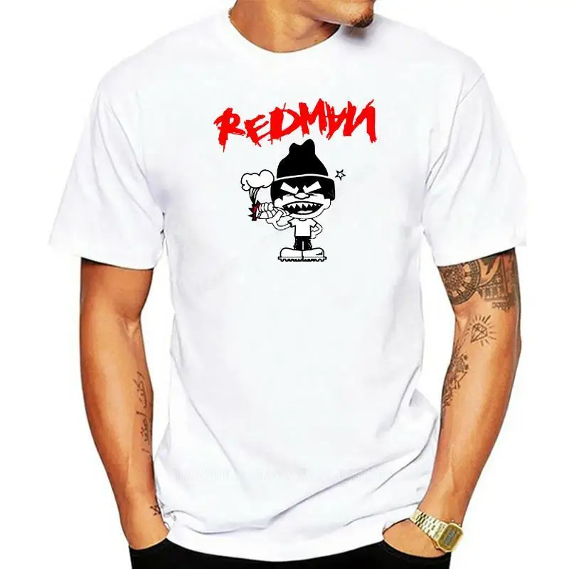 New arrived tshirt New Redman Rap Hip Hop Logo Men's White T-Shirt Size S To 3XL Basic Models Tops TEE Shirt casual tee tops