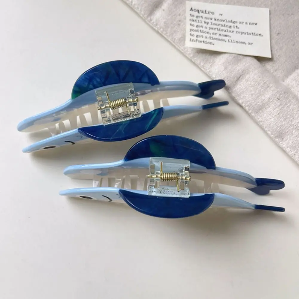 

Marine Organism Ocean Sardine Hair Clip Geometry Hairpin Large Hair Claw Hair Accessories Shark Clip Acetate Grab Clip Vacation
