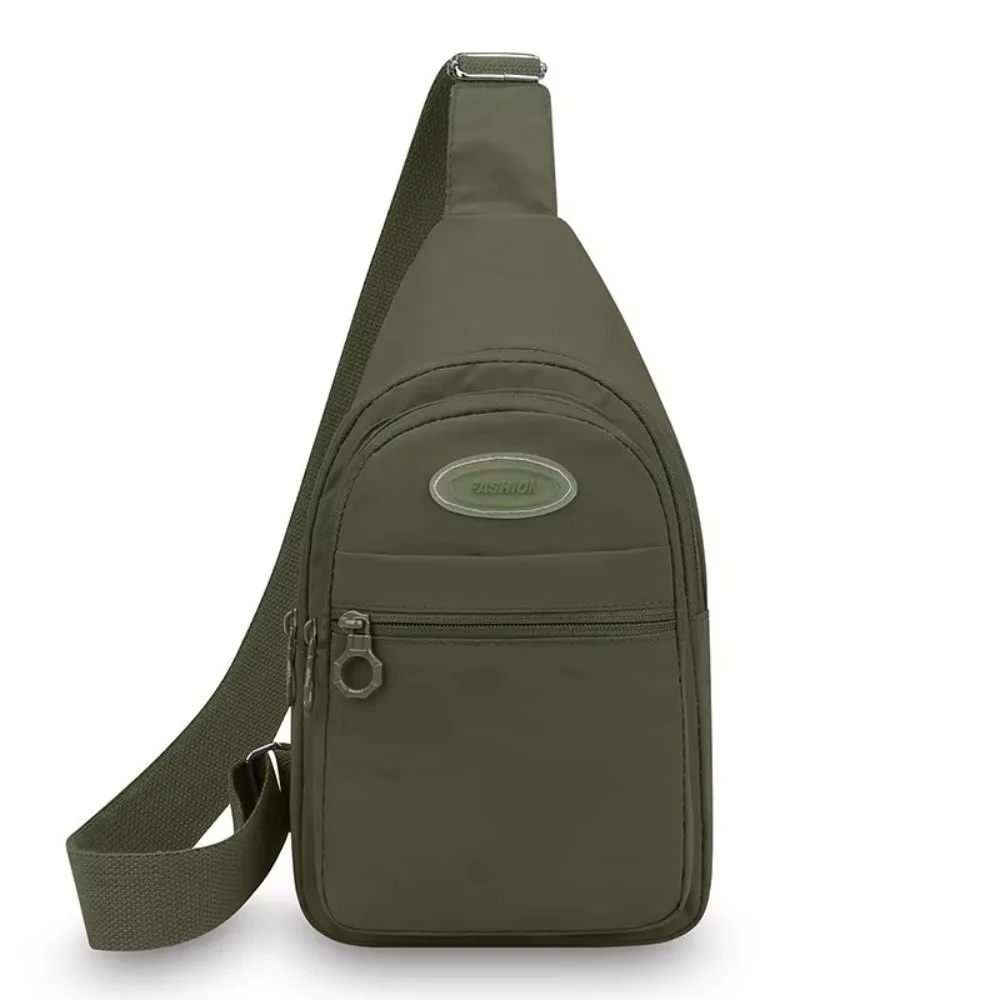 Nylon Material Chest Bag Water-Resistant Anti-Theft Design Commuting Bag Lightweight Build Front-Wear Design Travel Bag Cycling