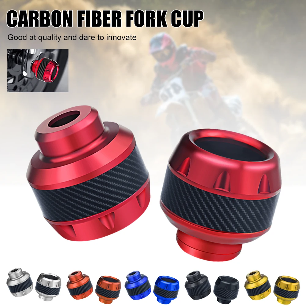 

Universal Motorcycle Frame Slider Aluminum Alloy Front Fork Cup Falling Crush Protector Carbon Fiber for Motorbike Scooter