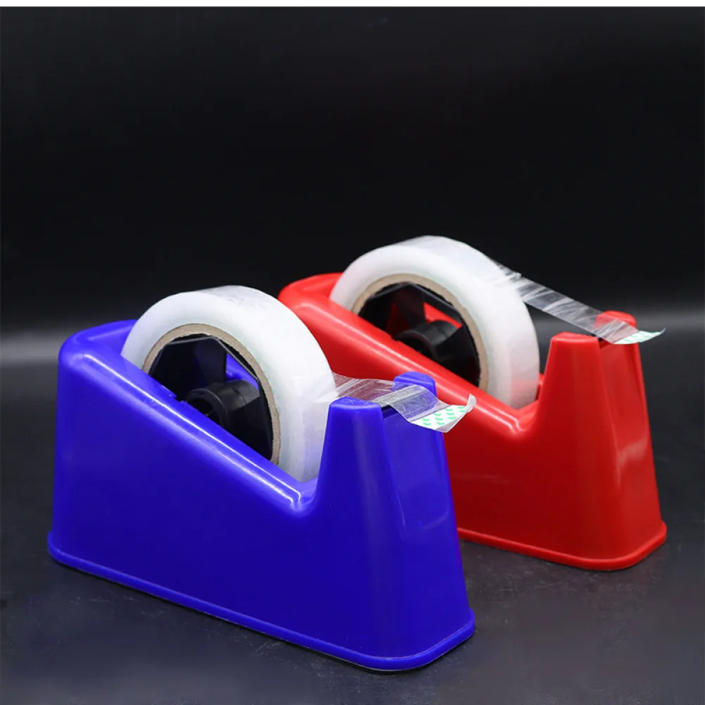 オフィスデスク用テープディスペンサー-文房具アクセサリー-粘着テープカッターホルダー-ポータブルプラスチックツール-学校学習用品