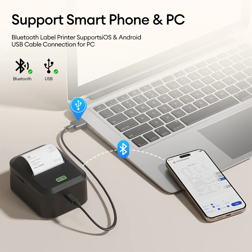 Marklife X2 طابعة حرارية صغيرة محمولة طابعة ملصقات لاصقة سماعة لاسلكية تعمل بالبلوتوث مماثلة ماكينة وضع العلامات B21 B1 بدون حبر #5