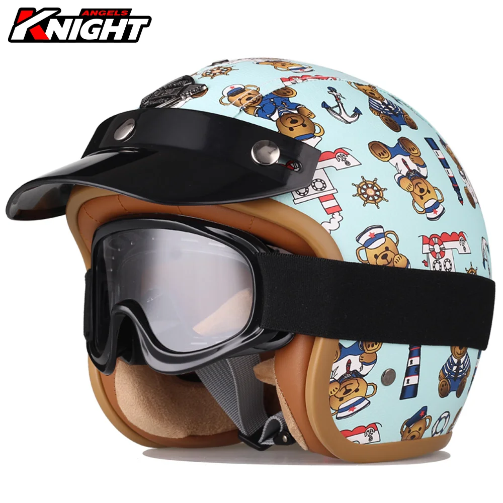 

Motorcycle Helmet For Kids Casco Moto Super Light Child Open Face Helmet Four Seasons Safety Protective Children Helmet Boy Girl