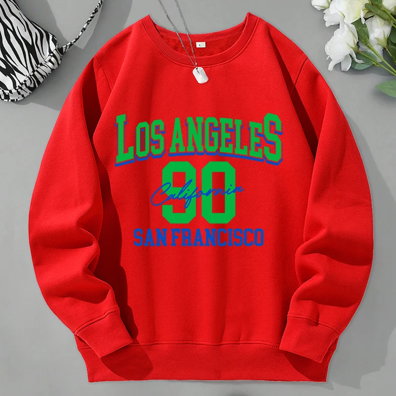 

Los Angeles San Francisco Print Men Sweatshirt Fashion Casual Hip Hop Pullover Fleece S-Xxl O-Neck Sports Wear Soft Warm Clothes