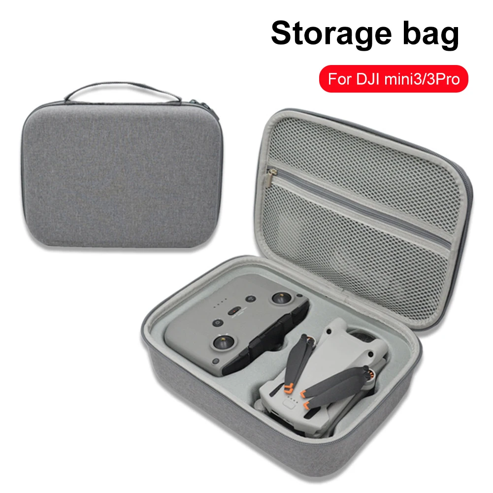 Portable PU Leather Carrying Case Shockproof Storage Bag Waterproof Shoulder Bag Anti-scratch for DJI Mini 3 Pro/Mini 3 RC Case