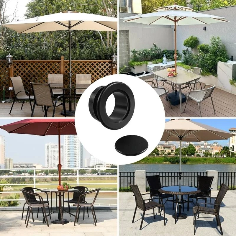 E06B Parasol Umbrellas Hole Ring Rings 플러그 캡 세트 플라스틱 우산 구멍 덮개 삽입물