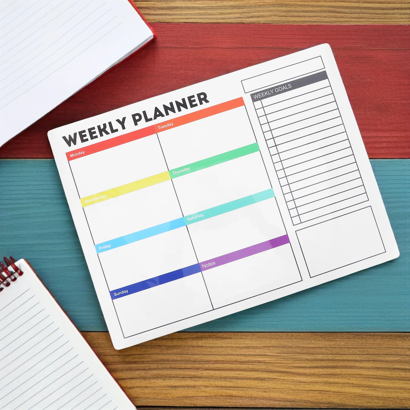 Weekly Plan Whiteboard Sticker Set 6 Pieces Reusable Dry Erase Calendar for Office Home Wall Organization Schedule Management