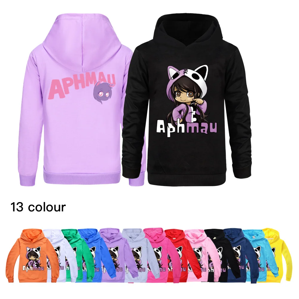 Anime APHMAU Clothes Kids Hoody Sweatshirt Baby Girls Cartoon Jumper Toddler Boys Pullover Outerwear Children Casual Sweater