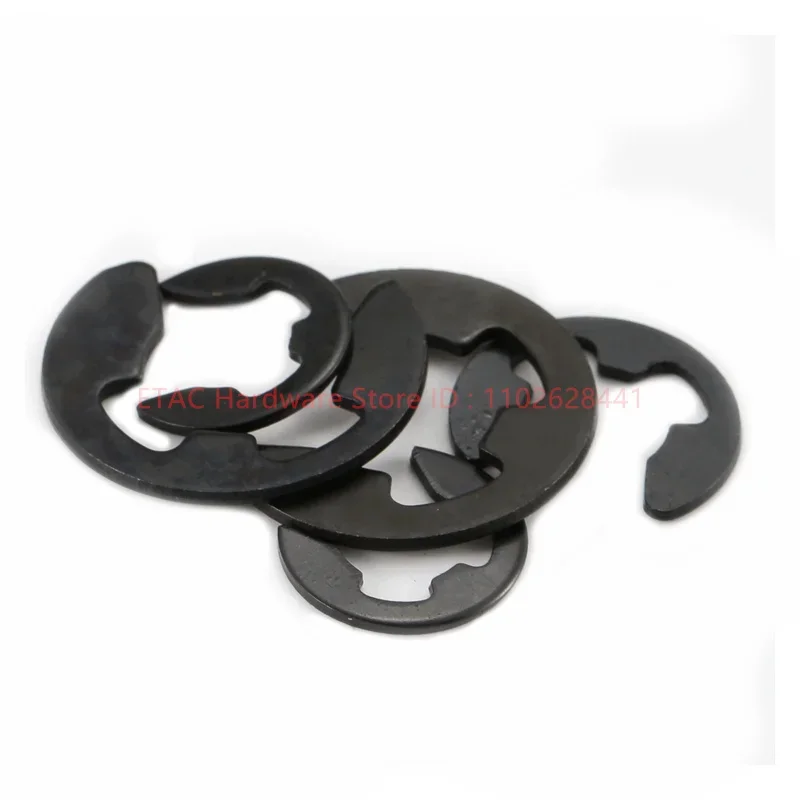 M1.2-M24 GB896 Black 65Mn 304 Stainless Steel Shaft External Retaining Ring E Clip Snap Circlip Washer