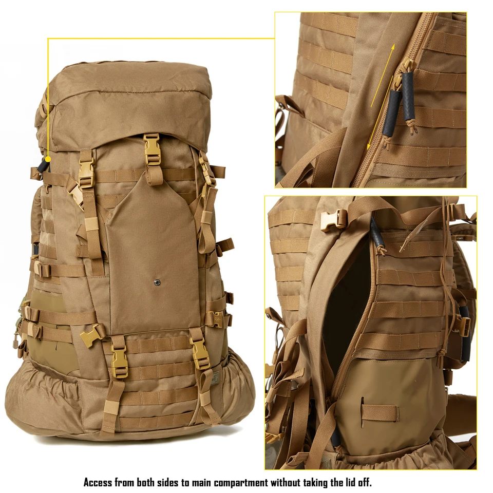 USMC ILBE 1.0 80L Coyote Brown Military Backpack
