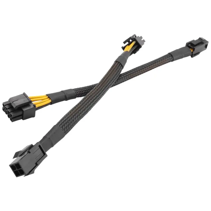 AT82-ATX 4 Pin Female To Motherboard CPU 8(4+4) Pin Male EPS 12V Converter Adapter Extension Cable Braided Sleeved