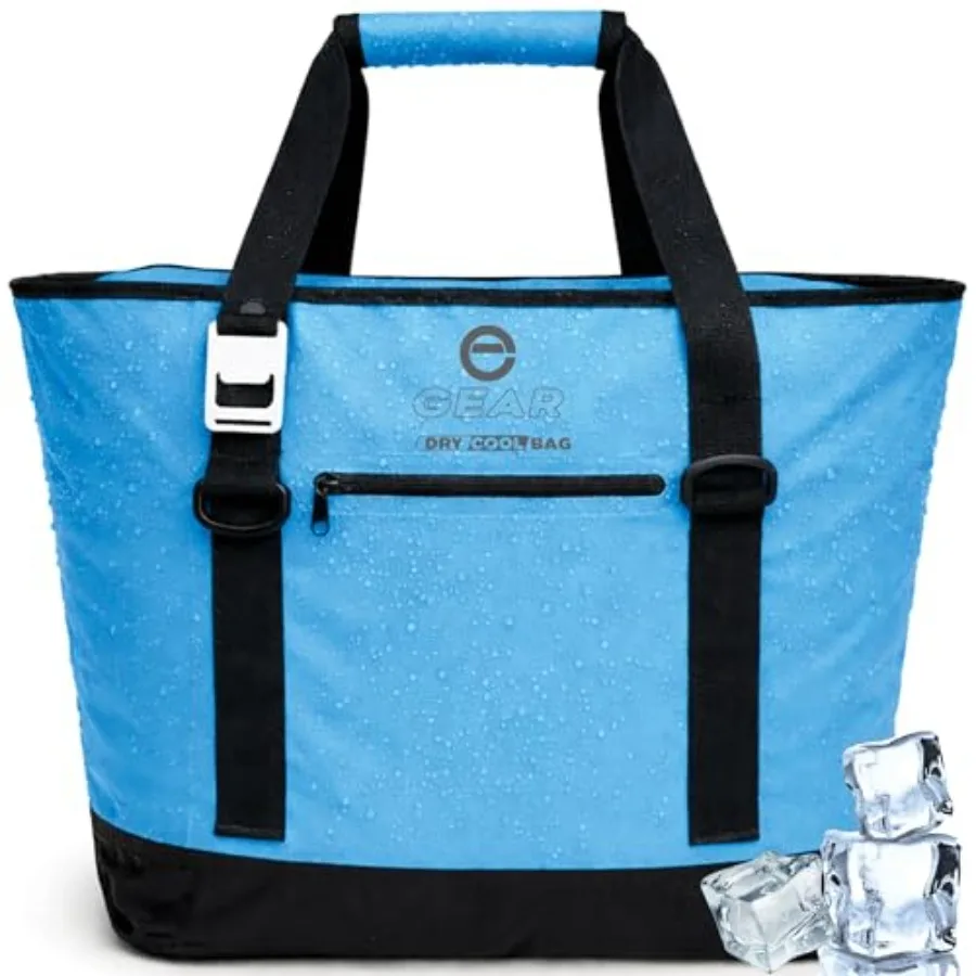 

Soft Sided Cooler Tote Bag Waterproof Leakproof Insulated Dry Bag Cooler with Zipper Top Collapsible Beach Pool Boat Grocery Co