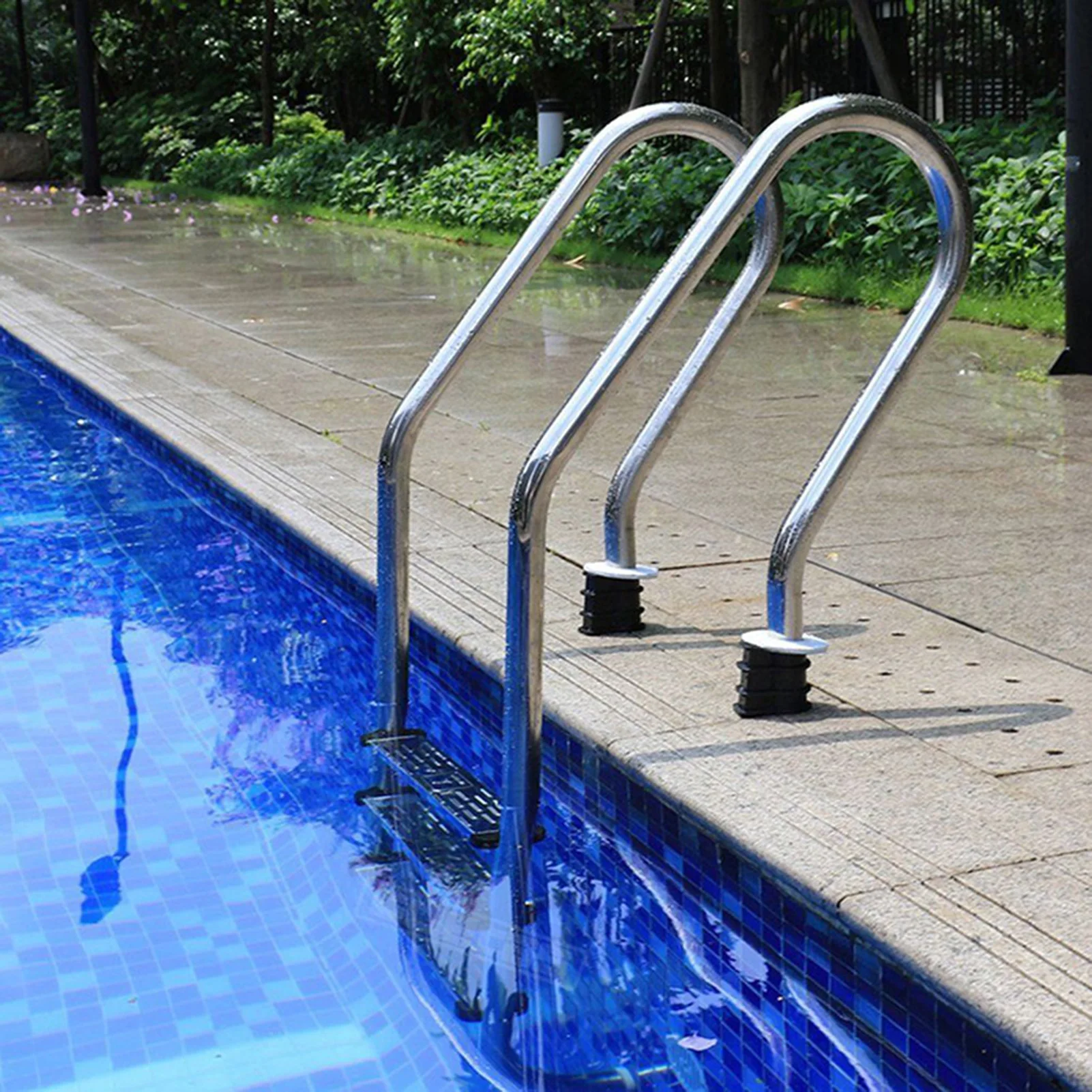 Swimming Pool Ladder Pedal with Durable Stainless-Steel Material Convenience for Swimming