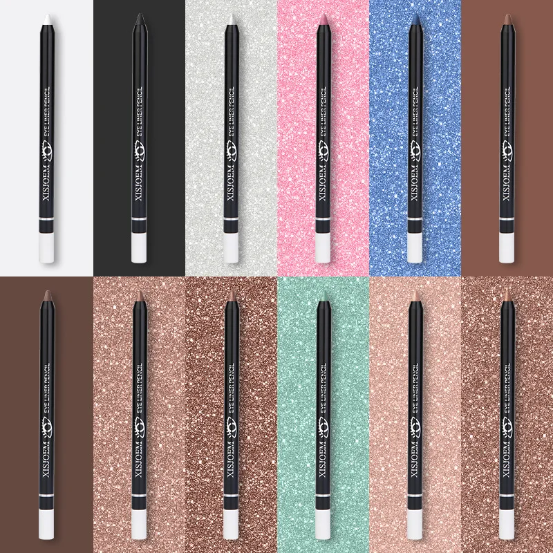 ชุดดินสอเขียนขอบตาหลากสี - กันน้ำ ไม่เลอะเทอะ แมตต์และชิมเมอร์ เม็ดสีแน่นสำหรับการแต่งหน้าทุกวัน/งานปาร์ตี้