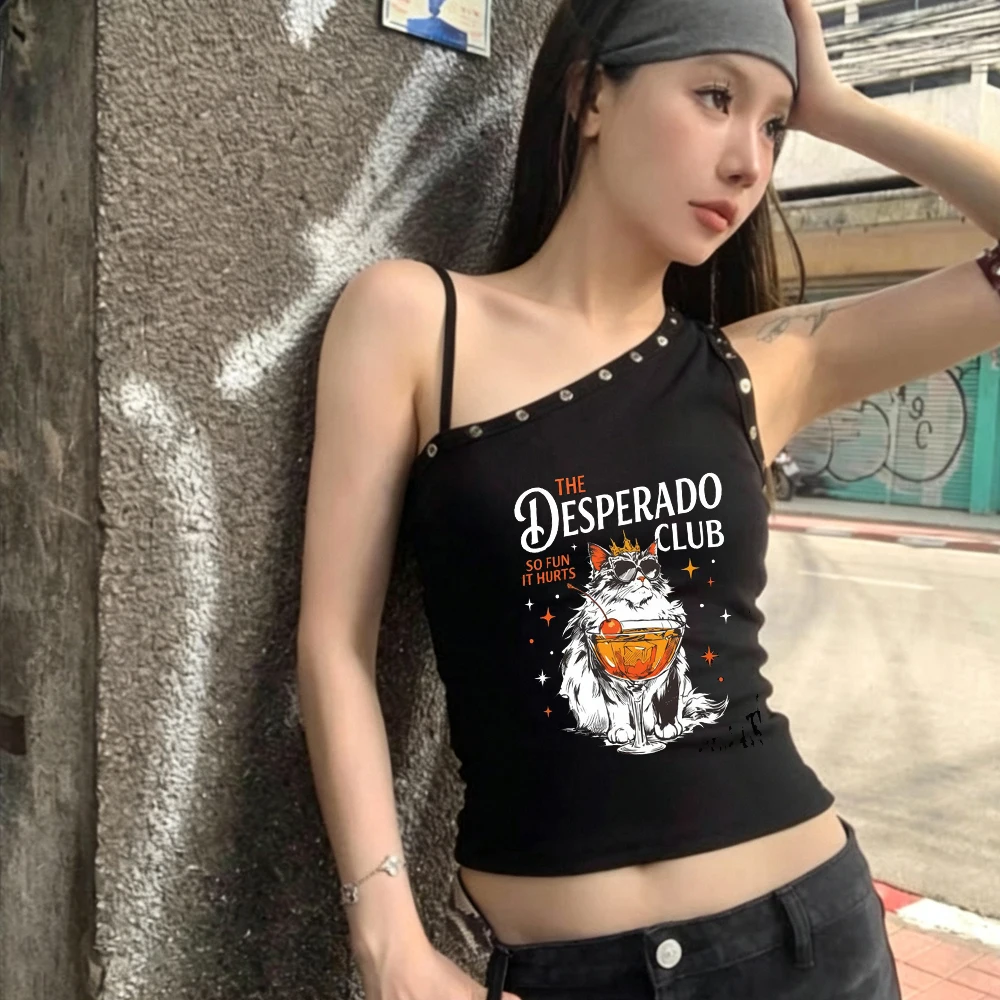 Dungeon Crawler Carl cropped top girl scene  cheap jojifuku goth gothic t-shirt gothic summer cheap